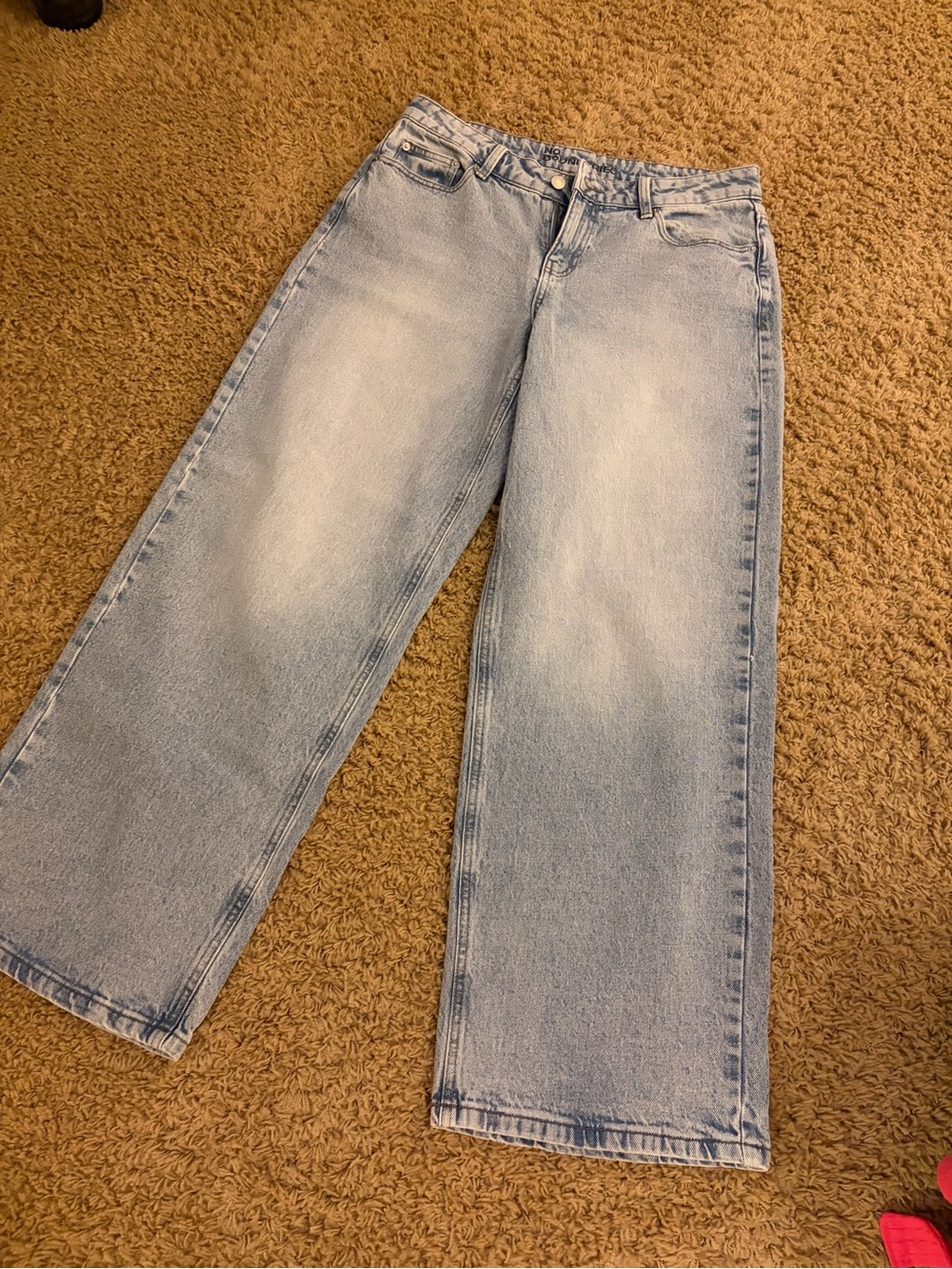 No Boundaries Light Blue Relaxed Wide-Leg Jeans
